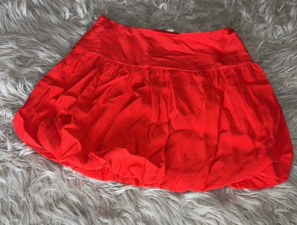 A New Day Women's Mini Bubble Skirt Red Size 6